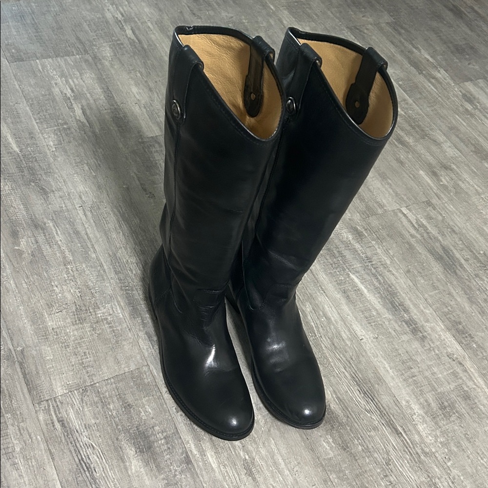 Frye Black Leather Riding Boots Size 10